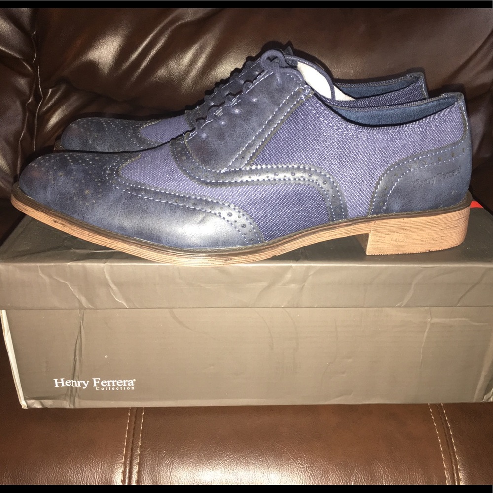 Blue Oxford Dress Shoe